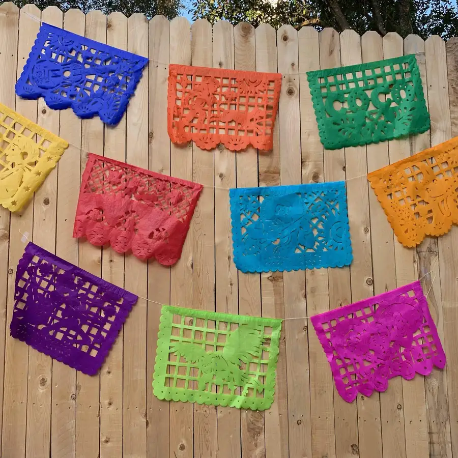 Papel Picado Traditional Banner (10 pieces) - Image 3