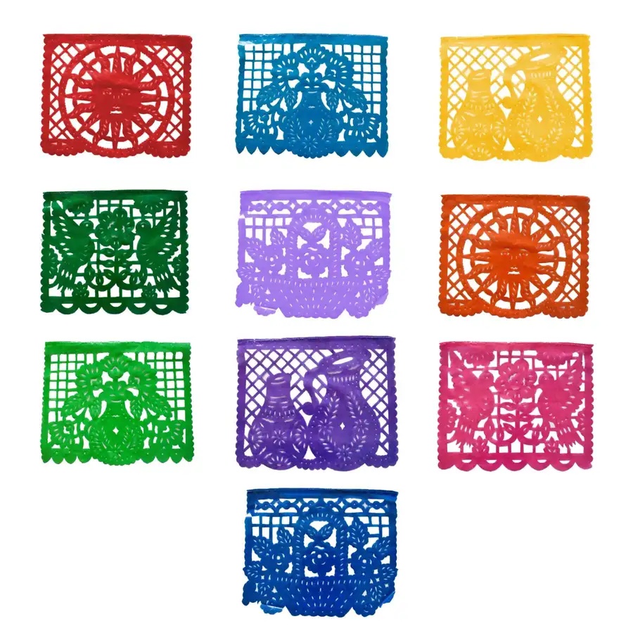 Papel Picado Traditional Banner (10 pieces) - Image 4