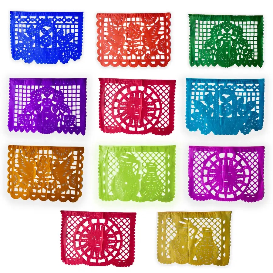 Papel Picado Traditional Banner (10 pieces) - Image 5