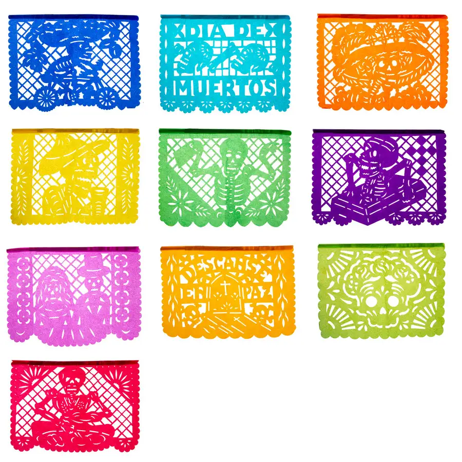 Papel Picado Traditional Banner (10 pieces) - Image 9