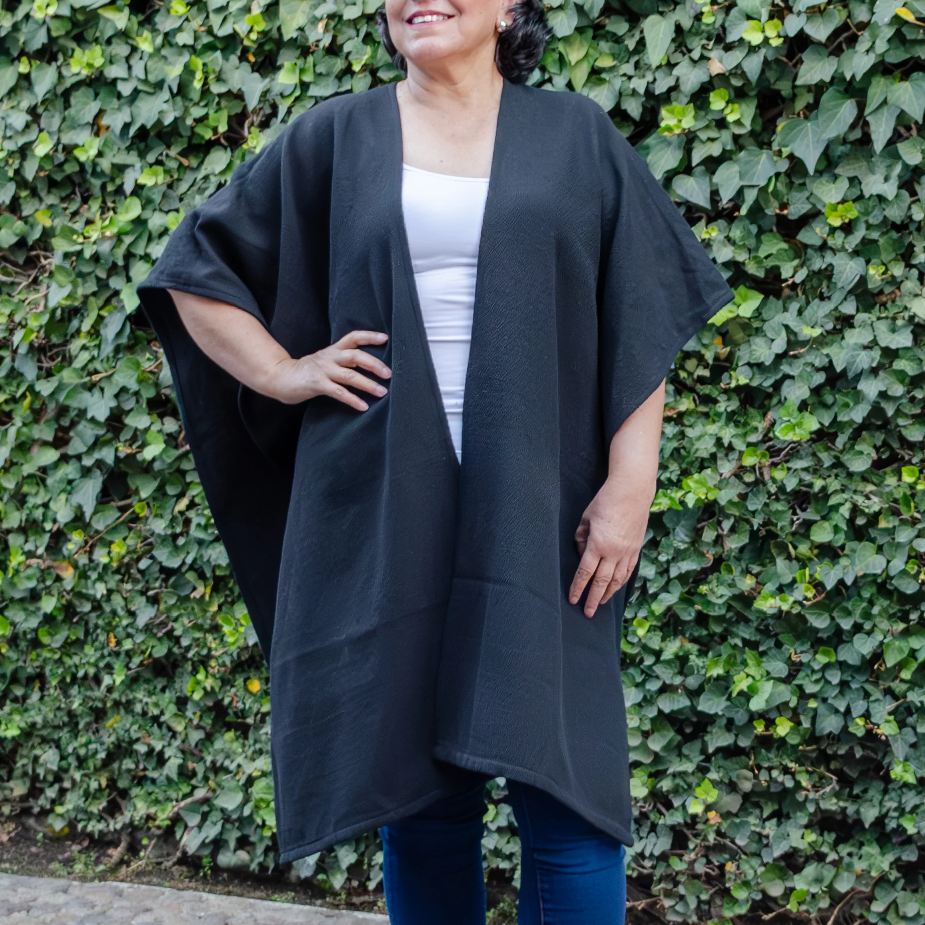 Pedal Loom Ruana, Long Cape - Image 10