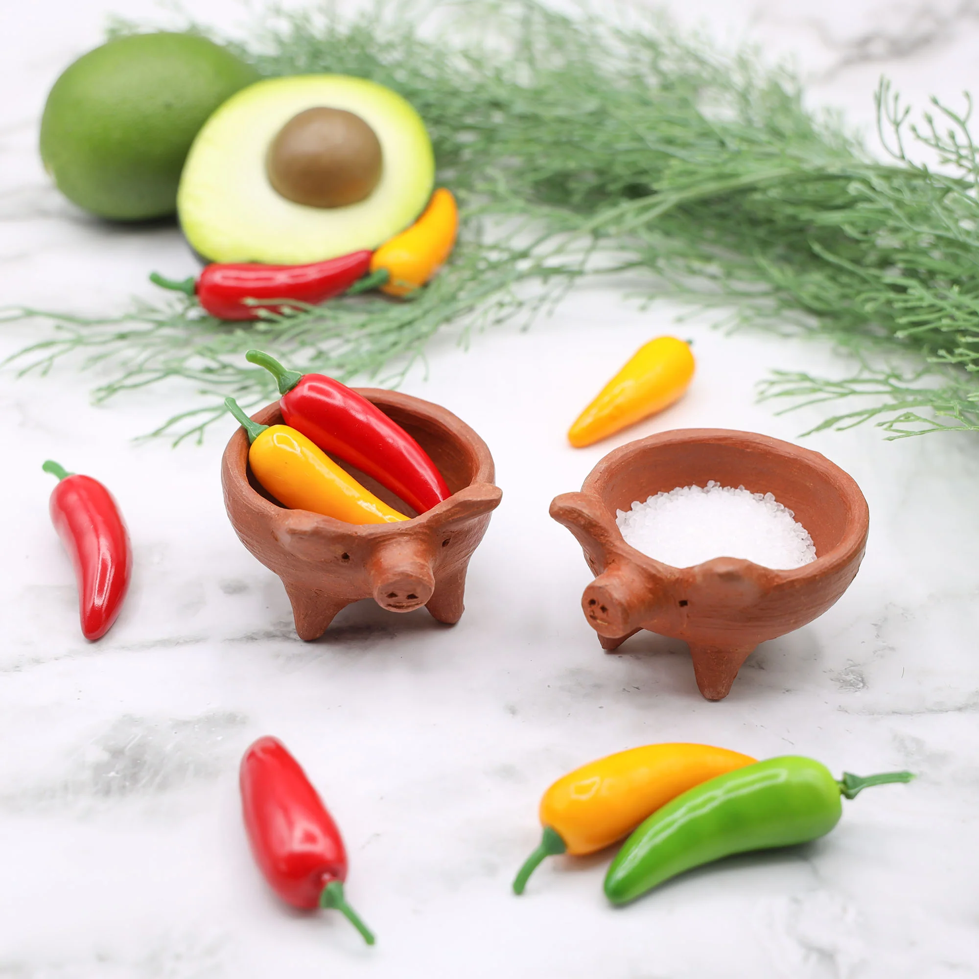Red Clay Terracotta Cochinito Mini Spice Bowl - Image 3