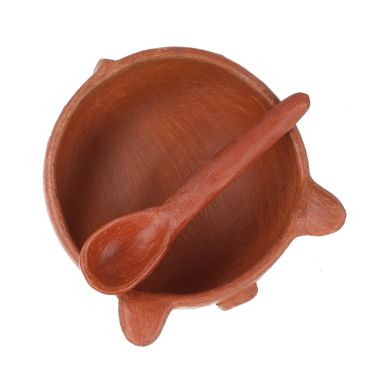 Barro Rojo Terracotta Cochinito Salsa Bowl with Spoon - Image 10