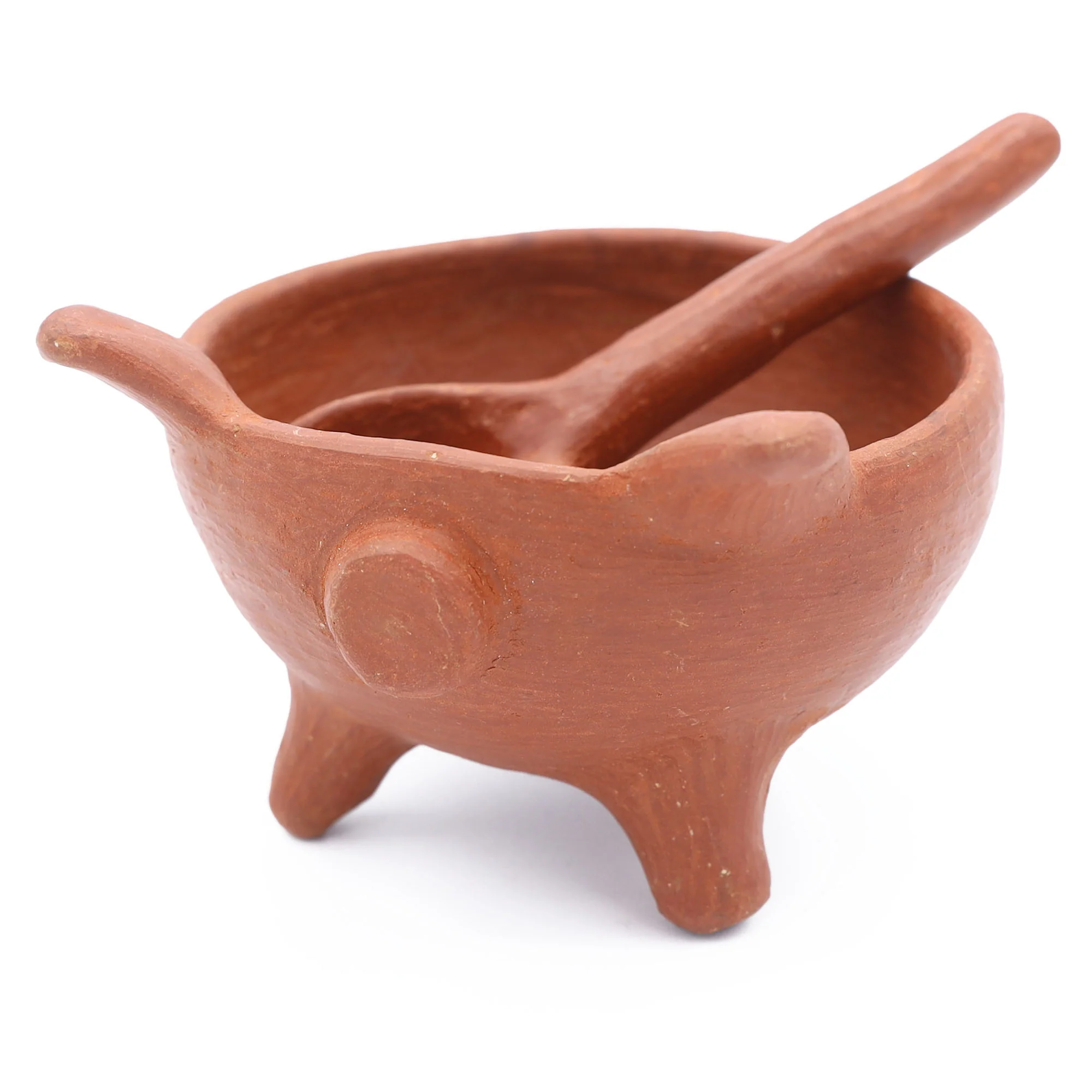 Barro Rojo Terracotta Cochinito Salsa Bowl with Spoon - Image 11