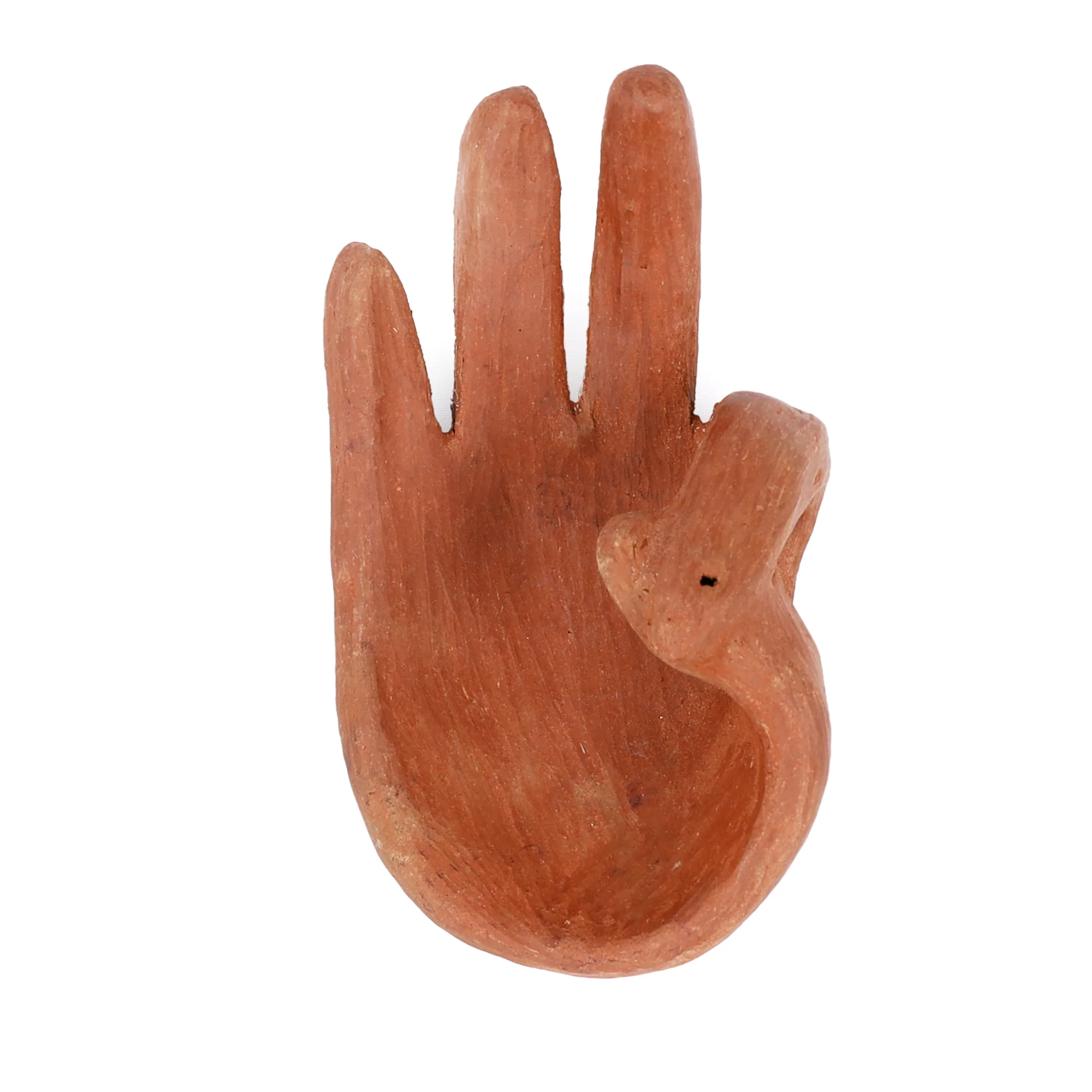 Red Clay Terracotta Manita Hand Incense Holder - Image 6