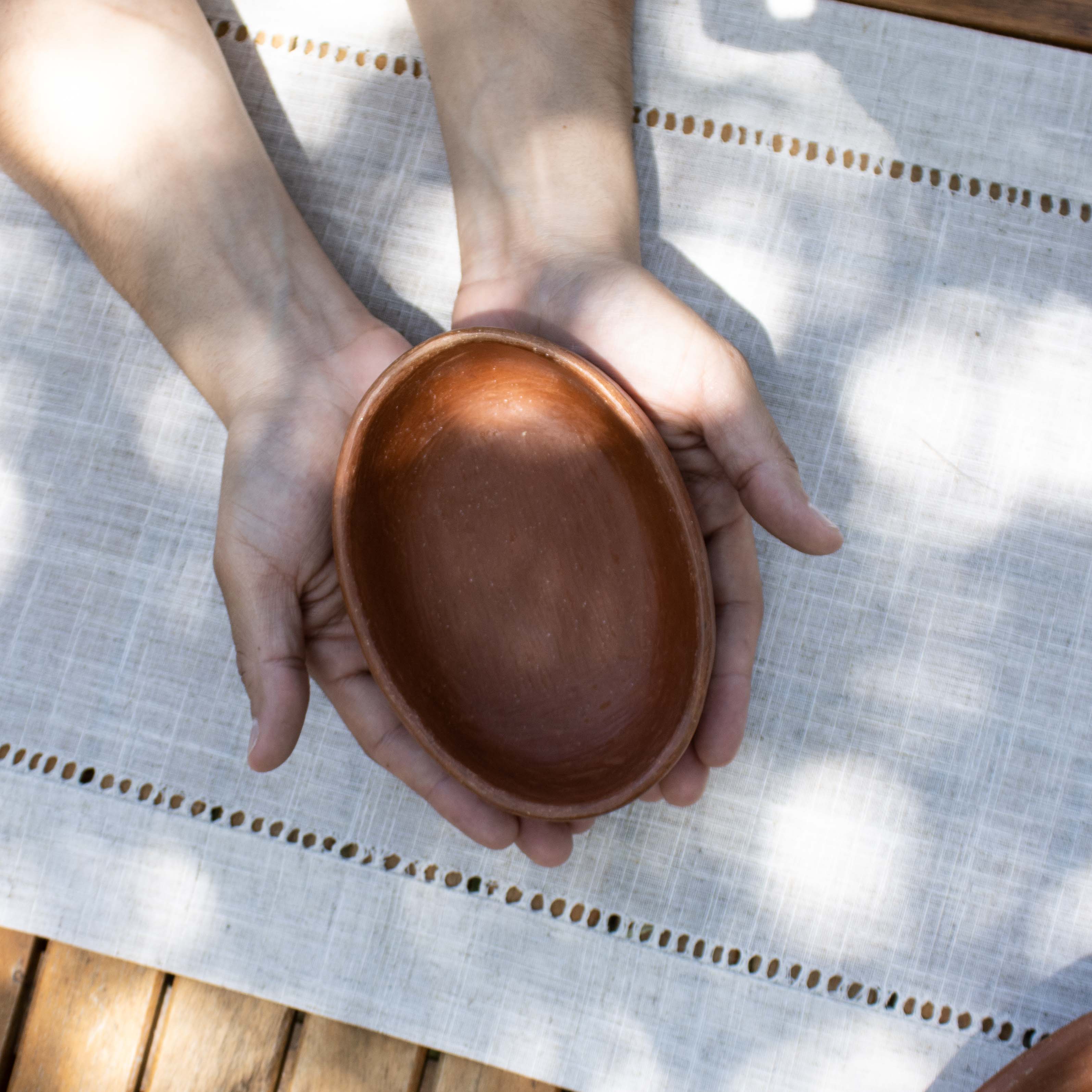 Red Clay Terracotta Small Oval Bowl - Image 6
