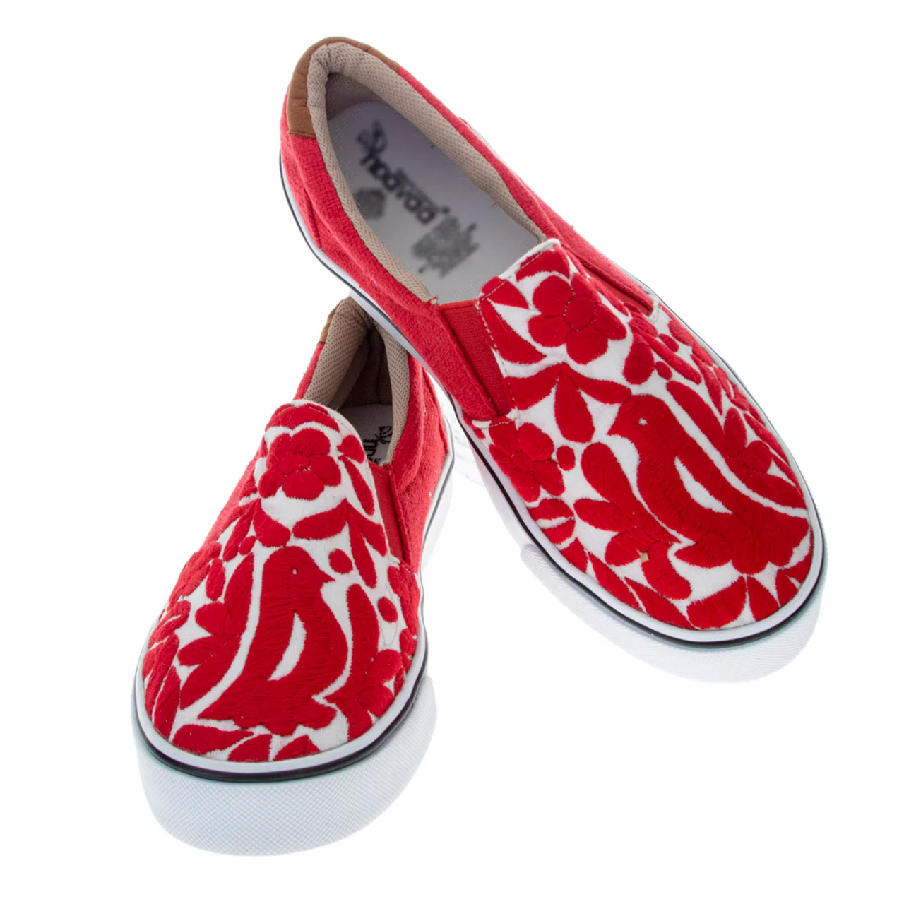 Red Jalapa Embroidered Slip-On Sneakers - Image 3