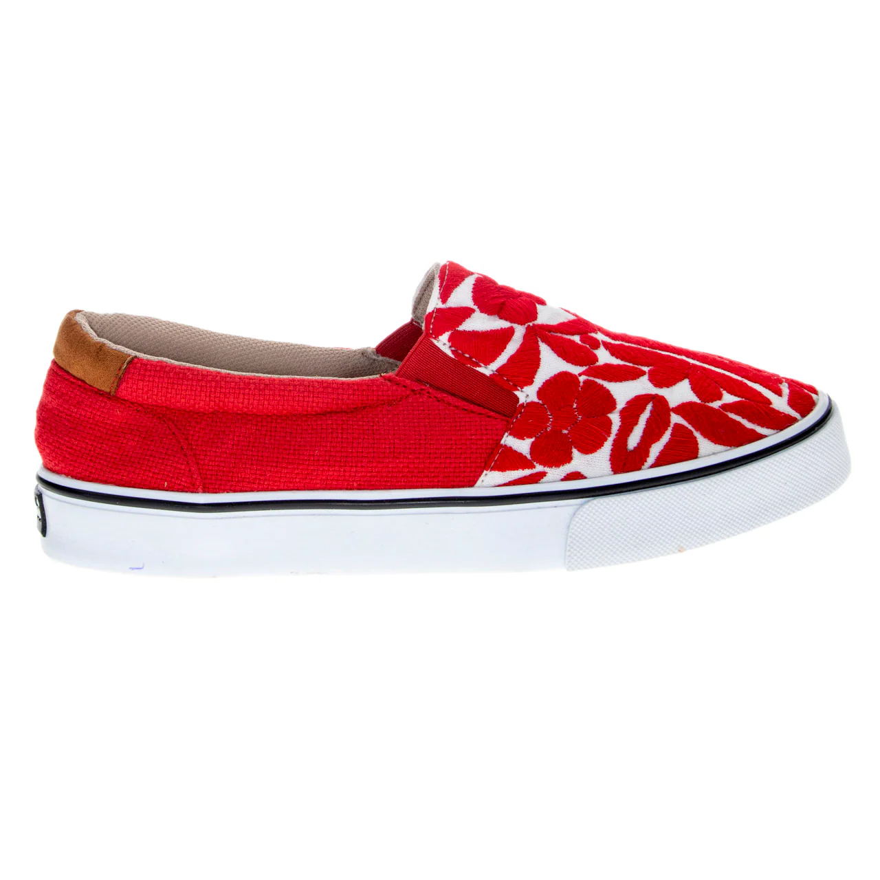 Red Jalapa Embroidered Slip-On Sneakers - Image 5