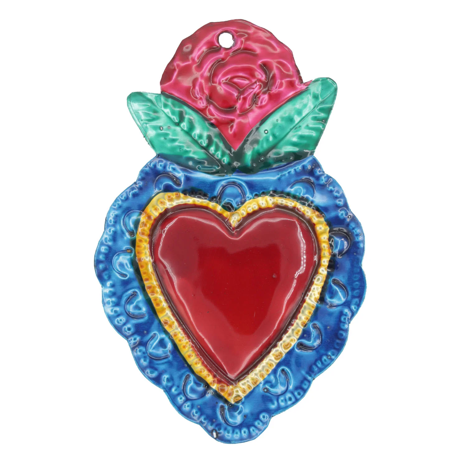 Small Mexican Milagros Tin Hearts - Image 15