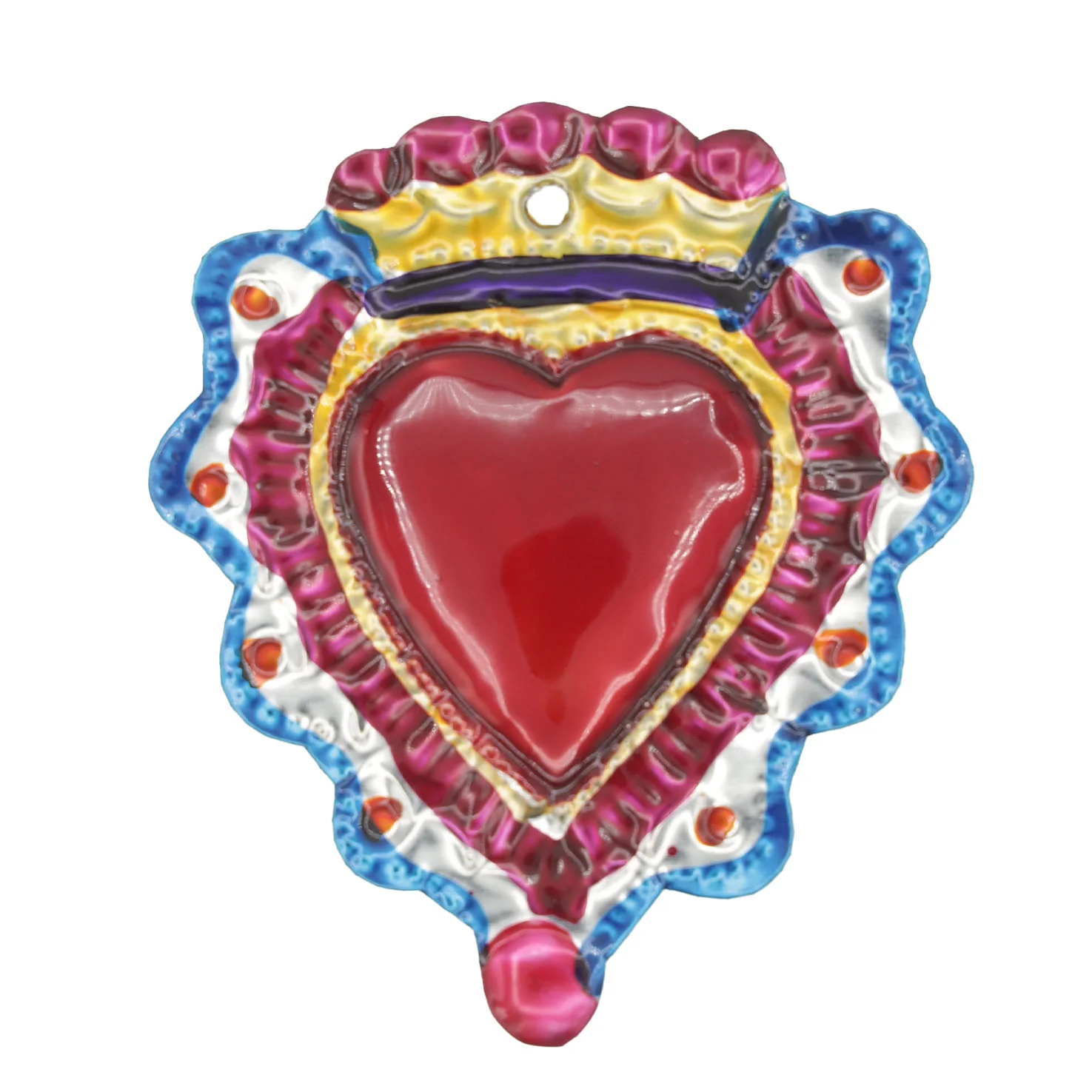 Small Mexican Milagros Tin Hearts - Image 18