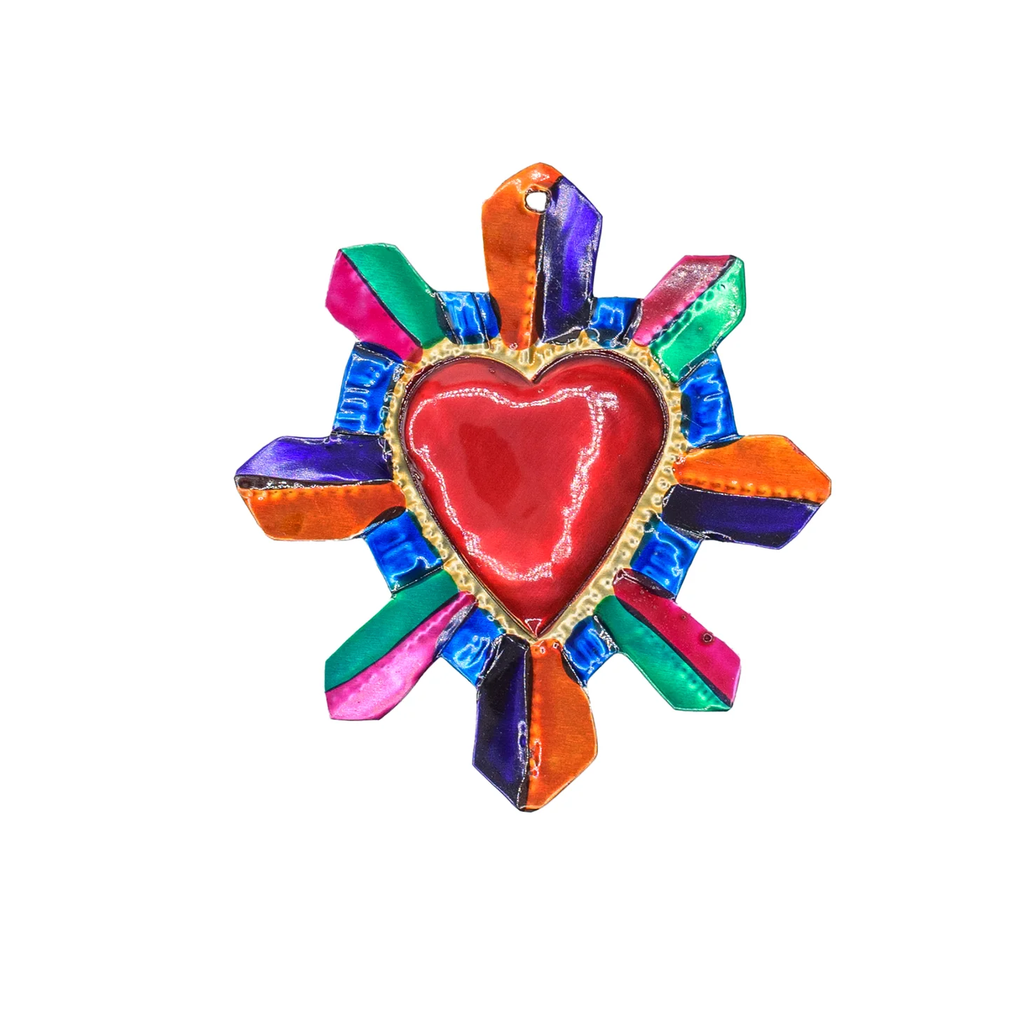 Small Mexican Milagros Tin Hearts - Image 21