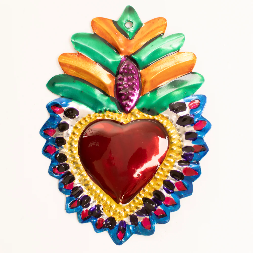 Small Mexican Milagros Tin Hearts - Image 23