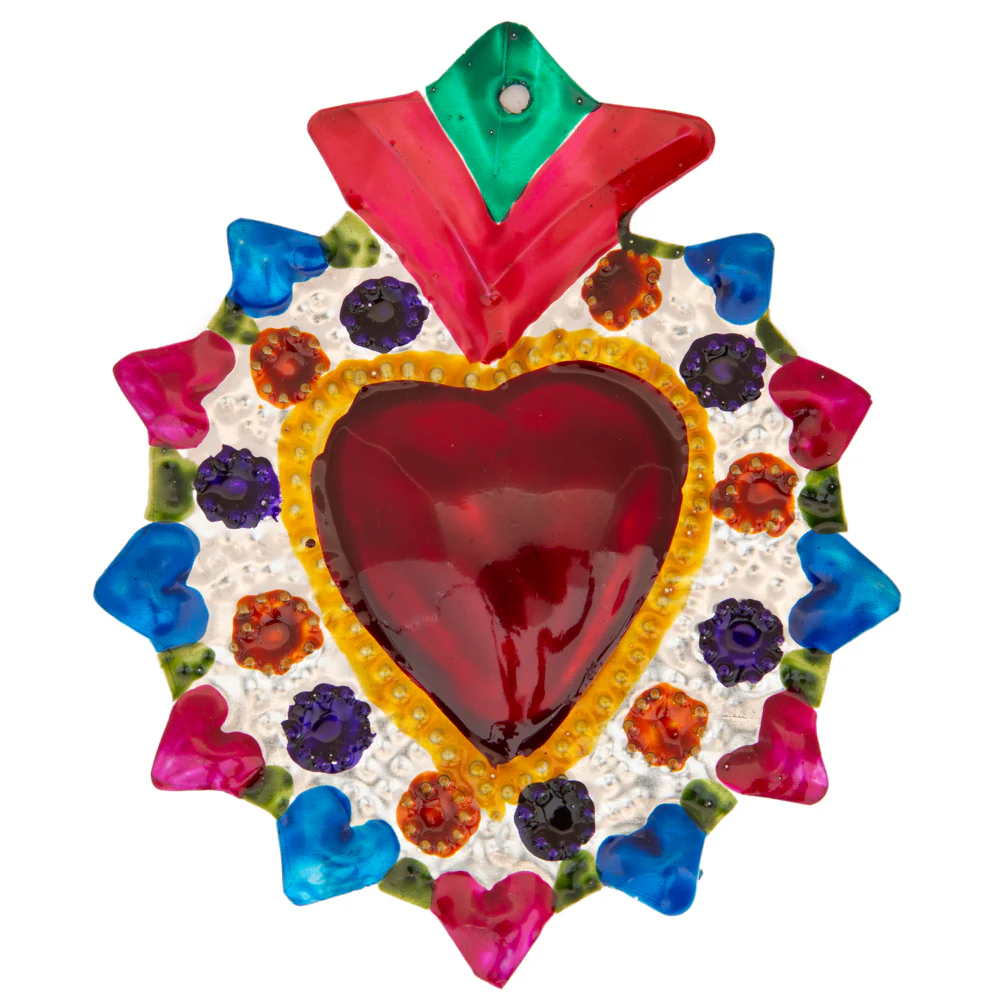 Small Mexican Milagros Tin Hearts - Image 25