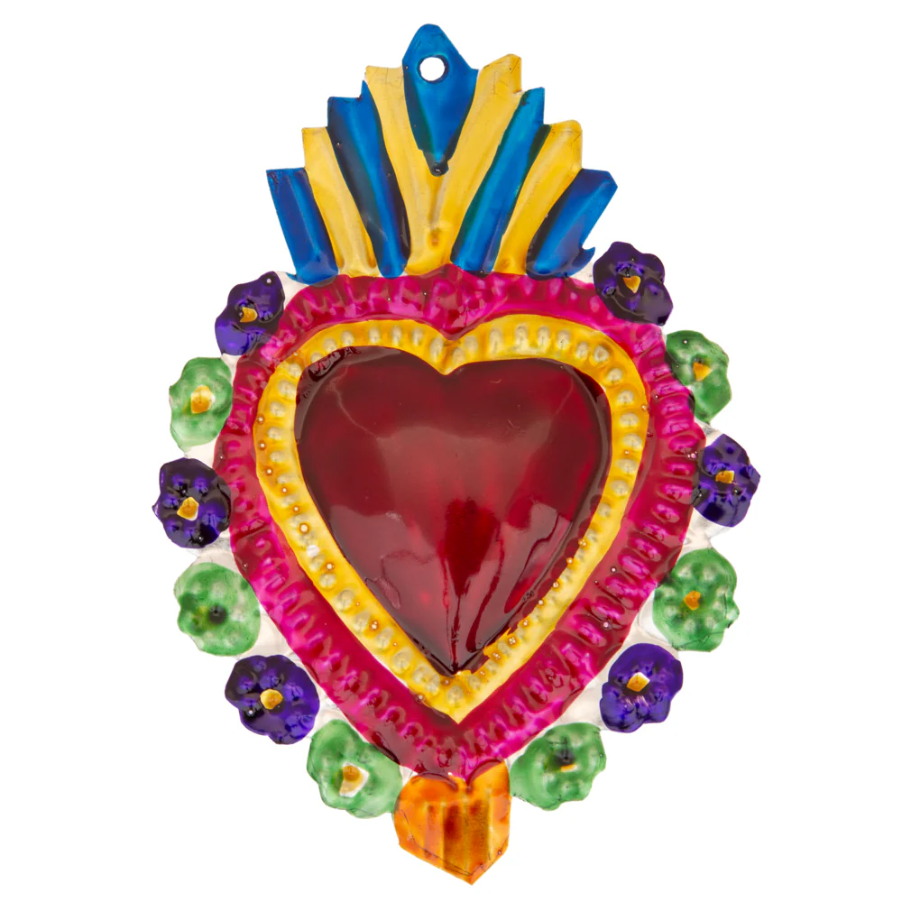 Small Mexican Milagros Tin Hearts - Image 26