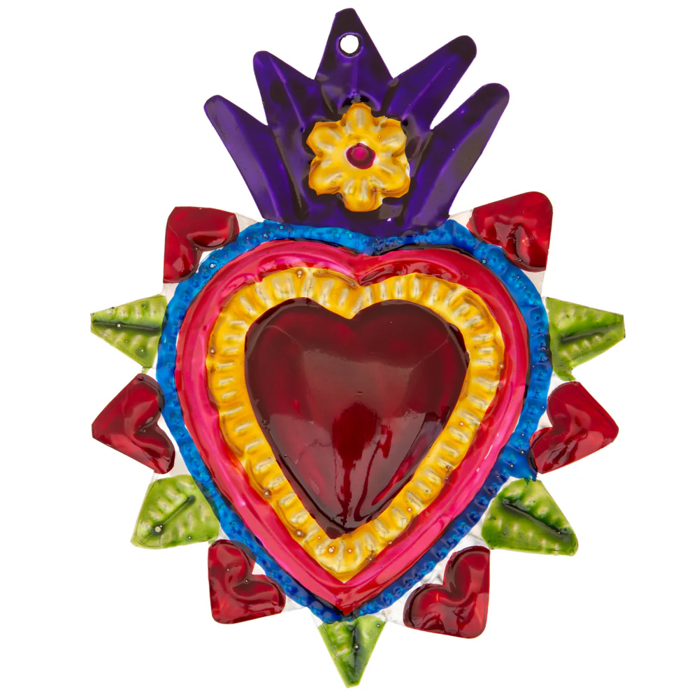 Small Mexican Milagros Tin Hearts - Image 27