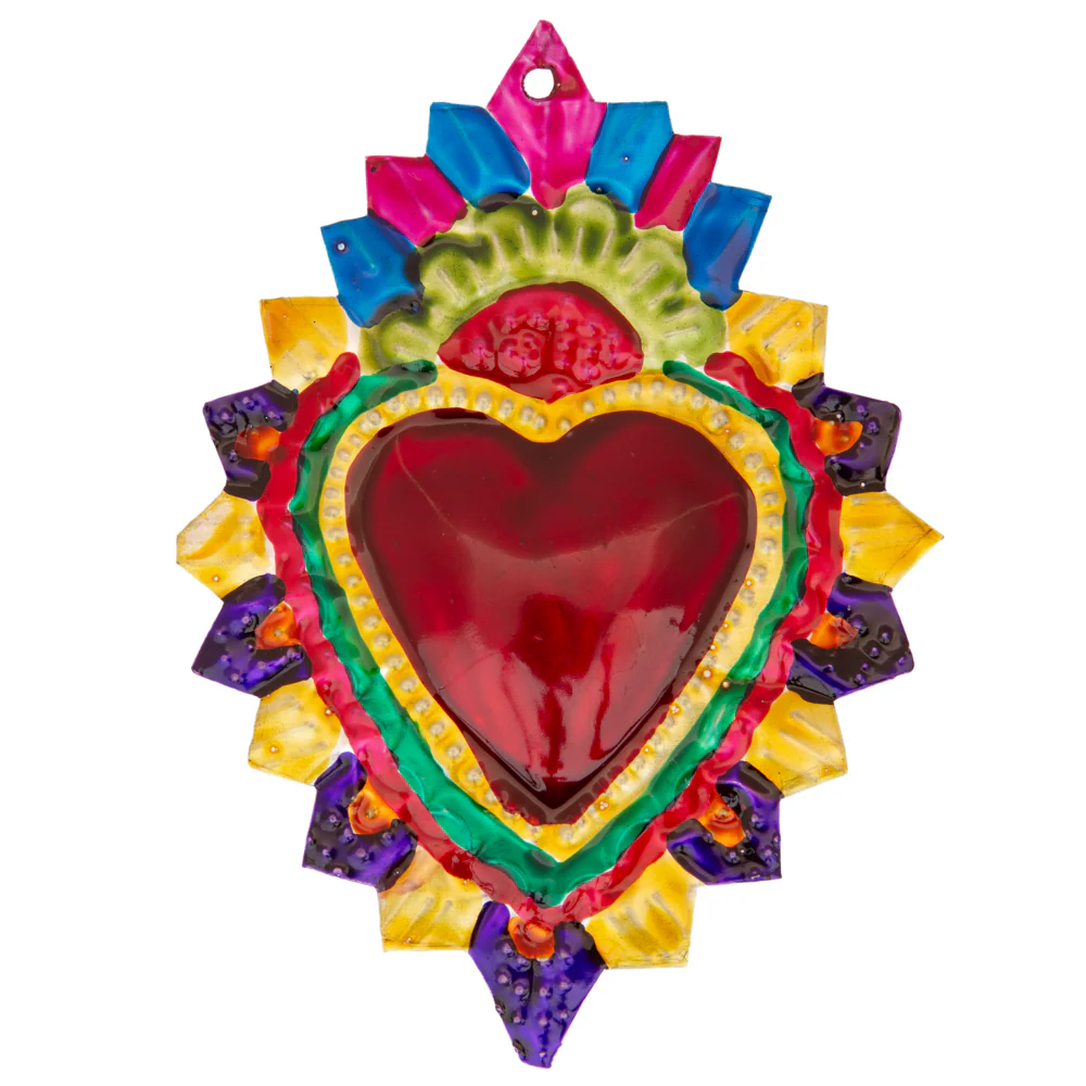 Small Mexican Milagros Tin Hearts - Image 28