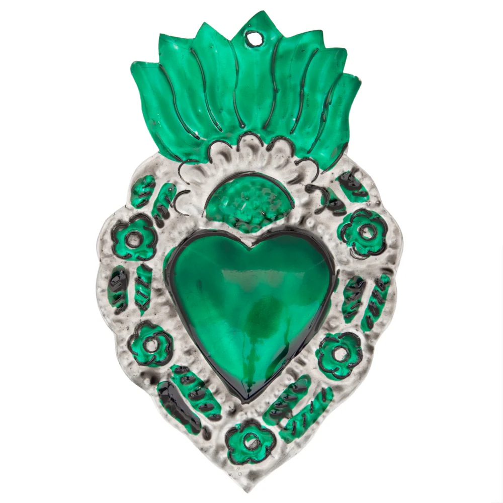 Small Mexican Milagros Tin Hearts - Image 30