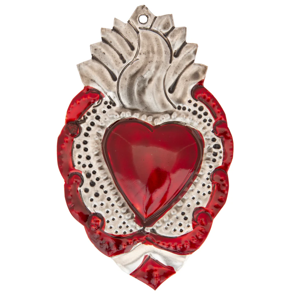 Small Mexican Milagros Tin Hearts - Image 33