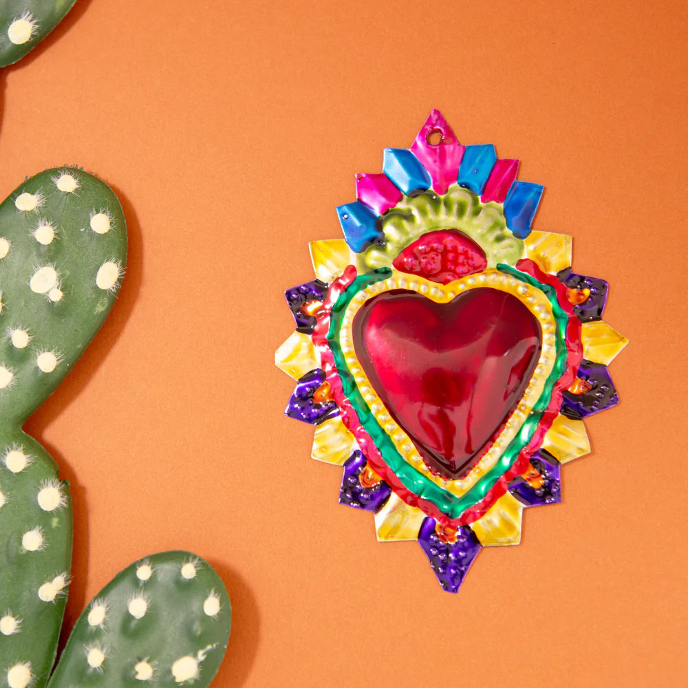 Small Mexican Milagros Tin Hearts - Image 4