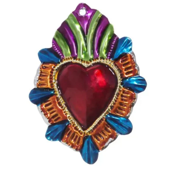 Small Mexican Milagros Tin Hearts - Image 7
