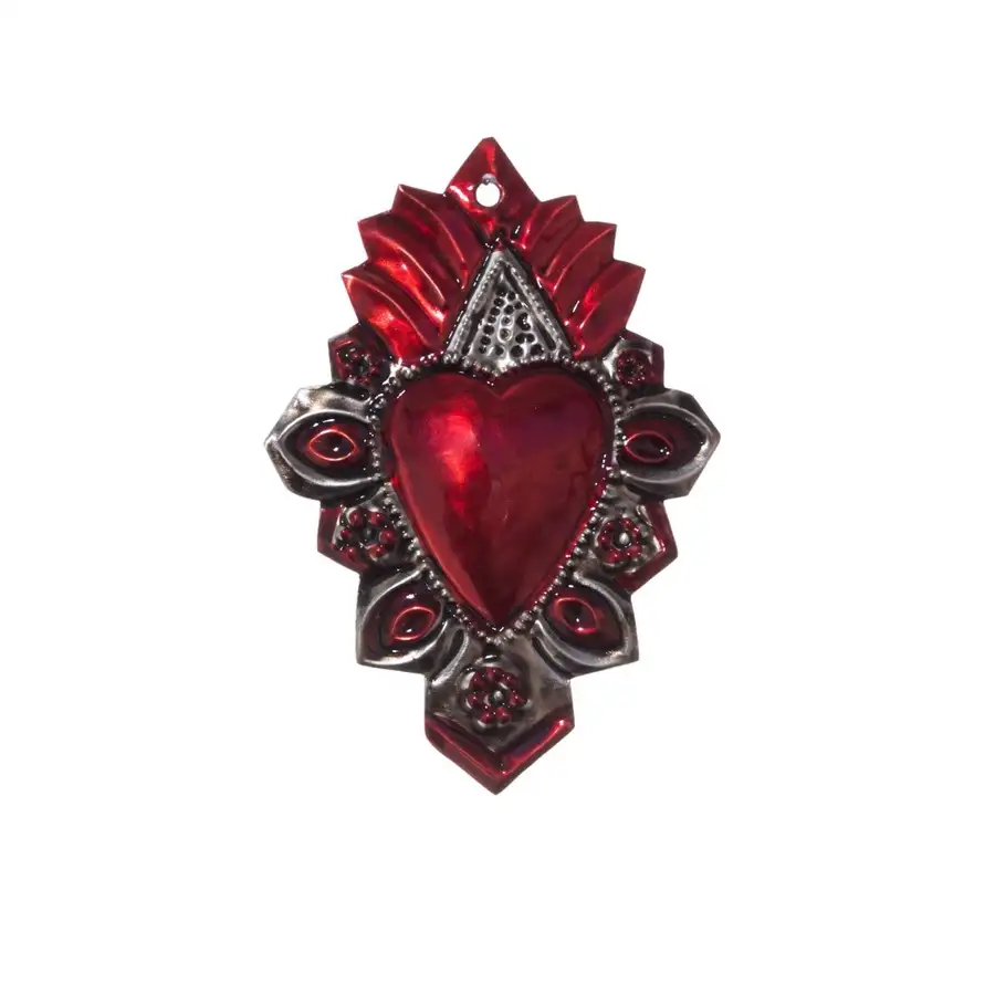 Small Mexican Milagros Tin Hearts - Image 8