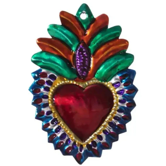 Small Mexican Milagros Tin Hearts - Image 9