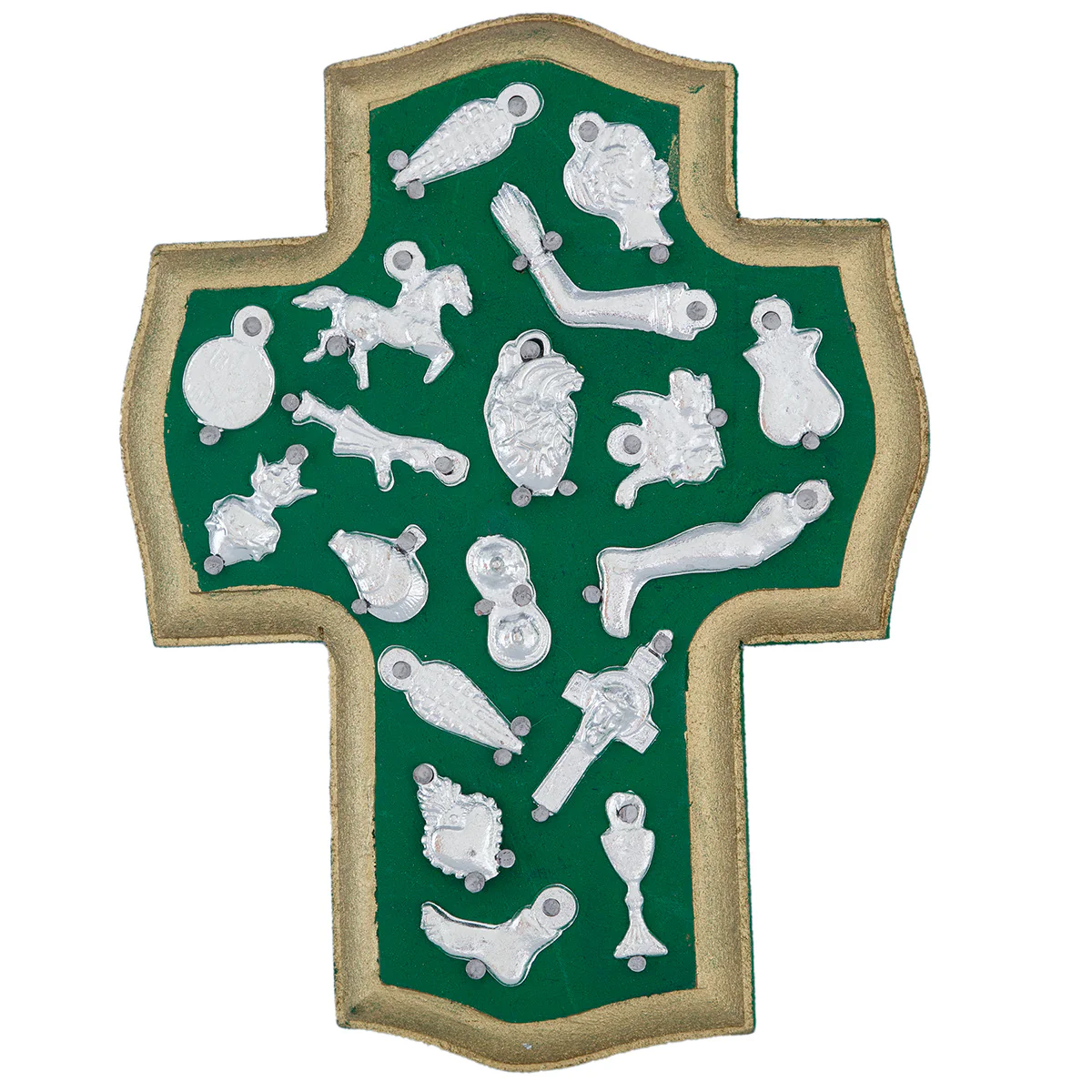 Wooden Wall Cross with Milagritos, Small - Image 10