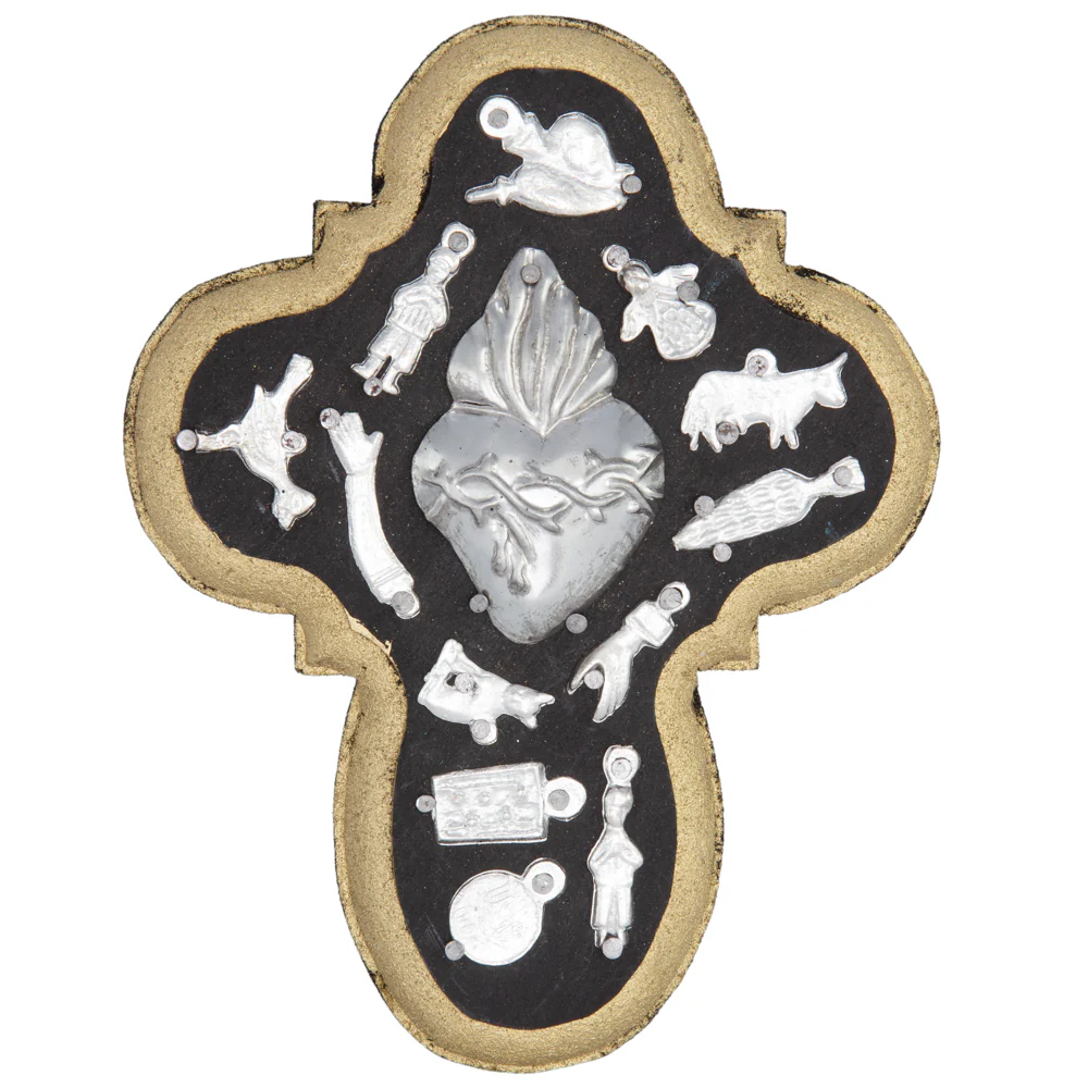 Wooden Wall Cross with Milagritos, Small - Image 13