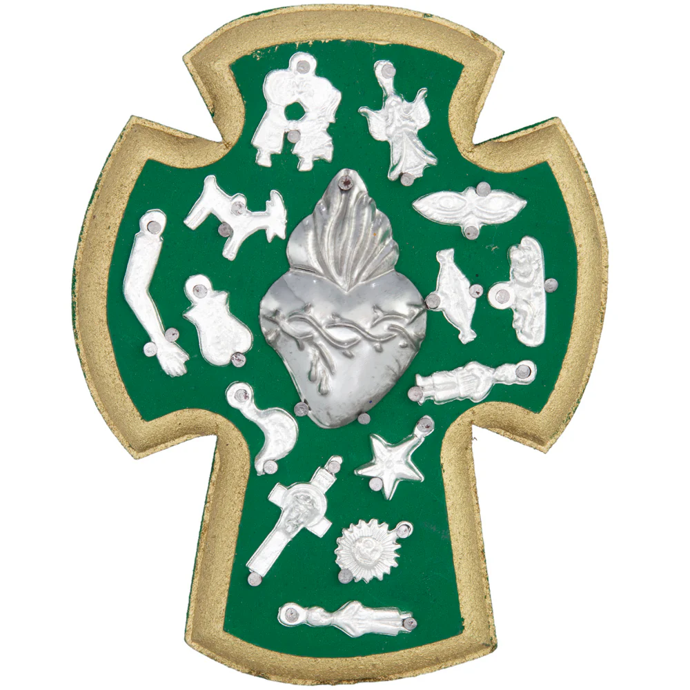 Wooden Wall Cross with Milagritos, Small - Image 20