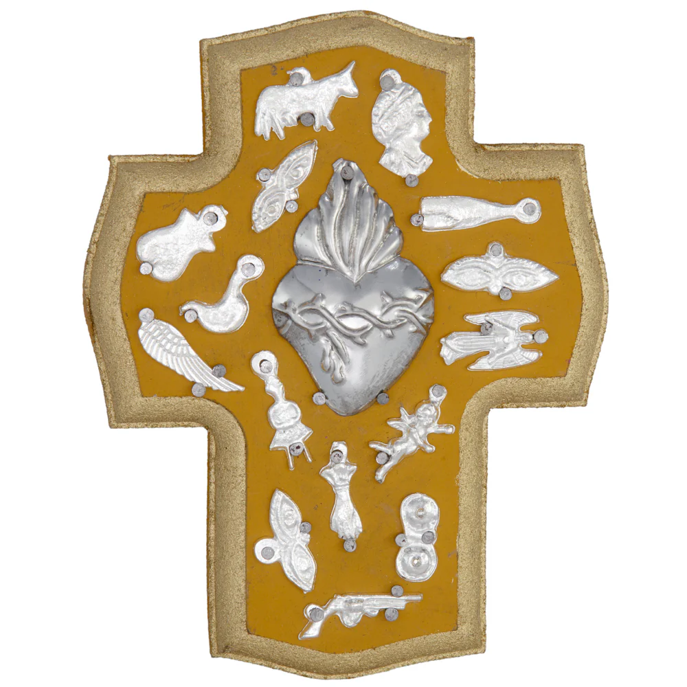 Wooden Wall Cross with Milagritos, Small - Image 26