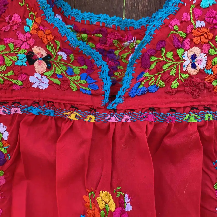 Sophia Hand-Embroidered Short Sleeve Blouse - Image 13