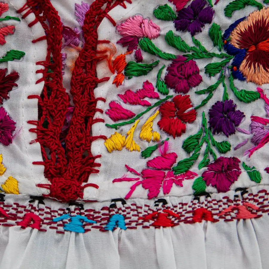 Sophia Hand-Embroidered Short Sleeve Blouse - Image 15