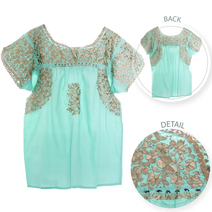 Sophia Hand-Embroidered Short Sleeve Blouse - Image 18