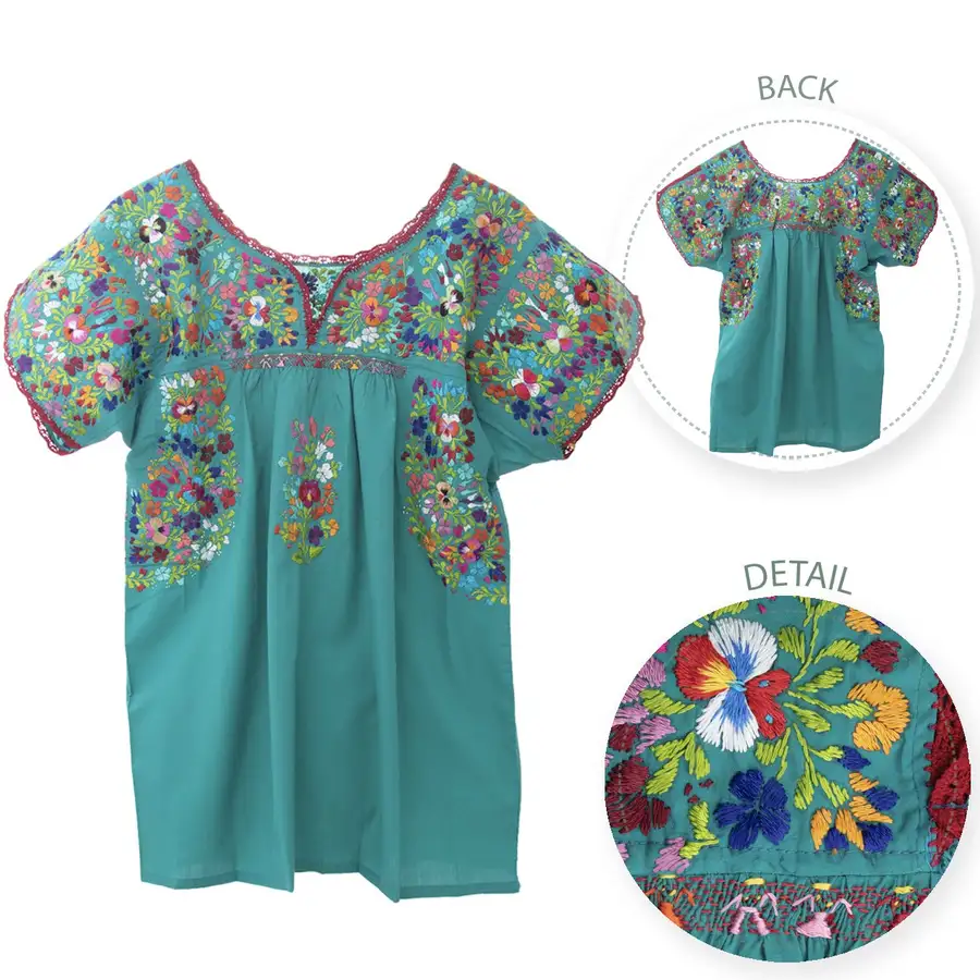 Sophia Hand-Embroidered Short Sleeve Blouse - Image 22