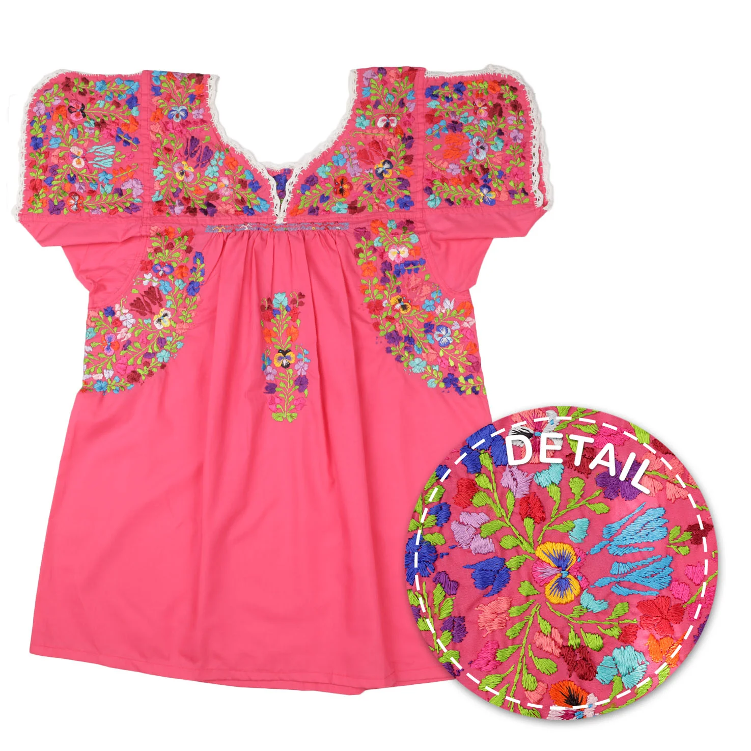 Sophia Hand-Embroidered Short Sleeve Blouse - Image 26