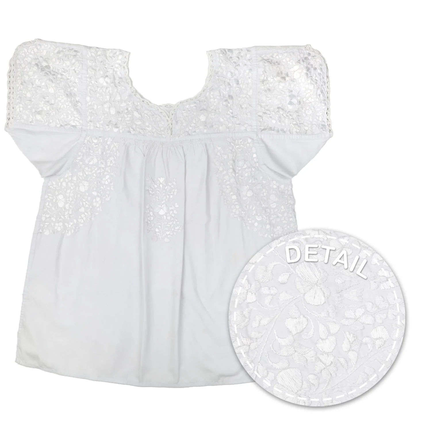 Sophia Hand-Embroidered Short Sleeve Blouse - Image 27