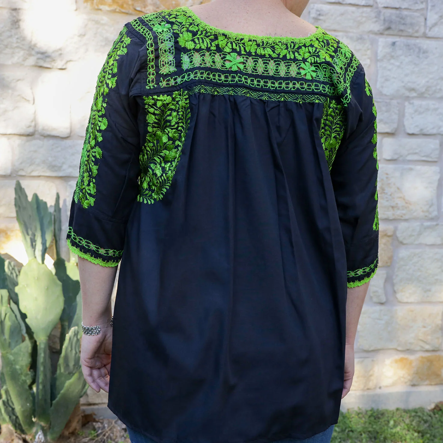 Sophia Hand-Embroidered Short Sleeve Blouse - Image 29