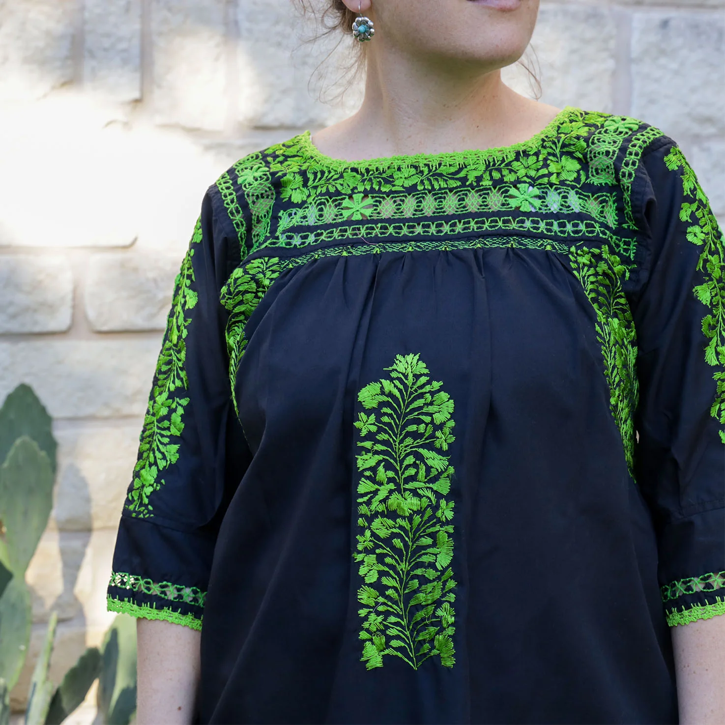 Sophia Hand-Embroidered Short Sleeve Blouse - Image 30