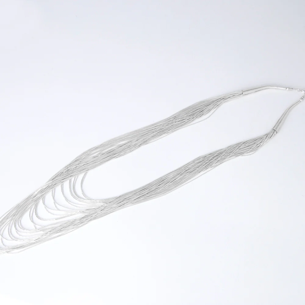 Sterling Silver Agua Liquid Silver Necklace - Image 3