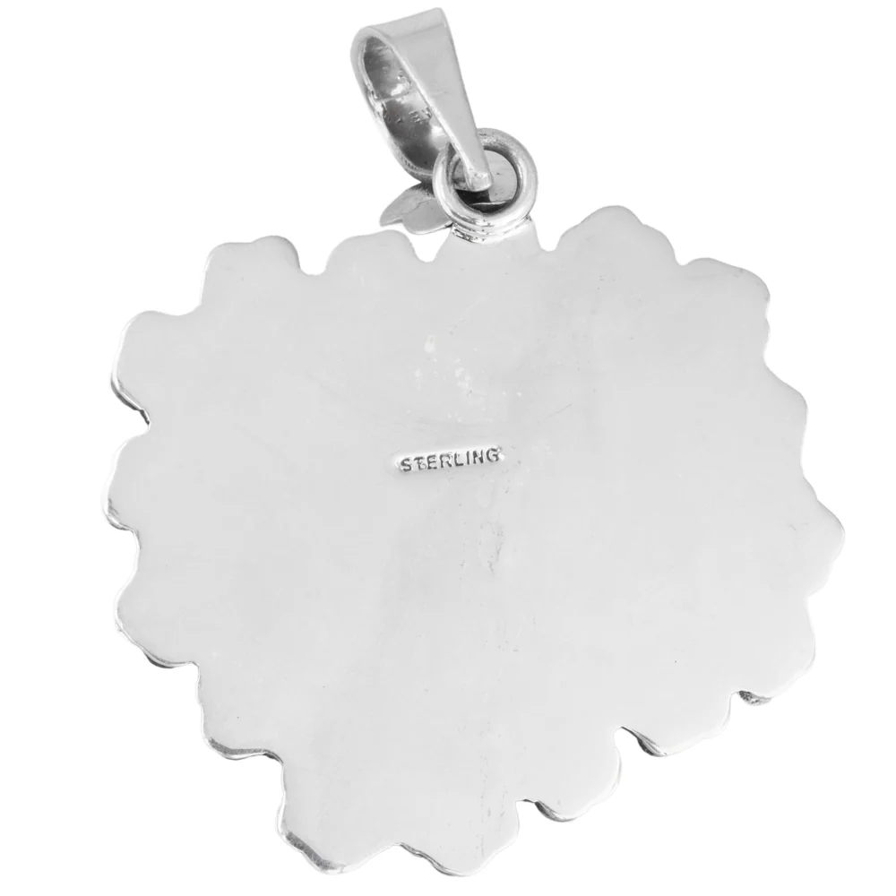 Sterling Silver Calavera Garbancera La Catrina Pendant - Image 4