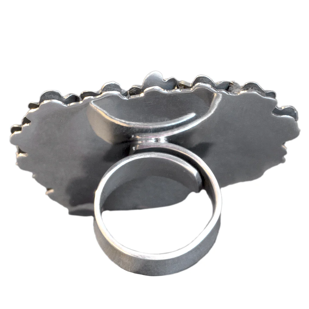 Sterling Silver Large Royal Calavera Catrina Ring - Image 3