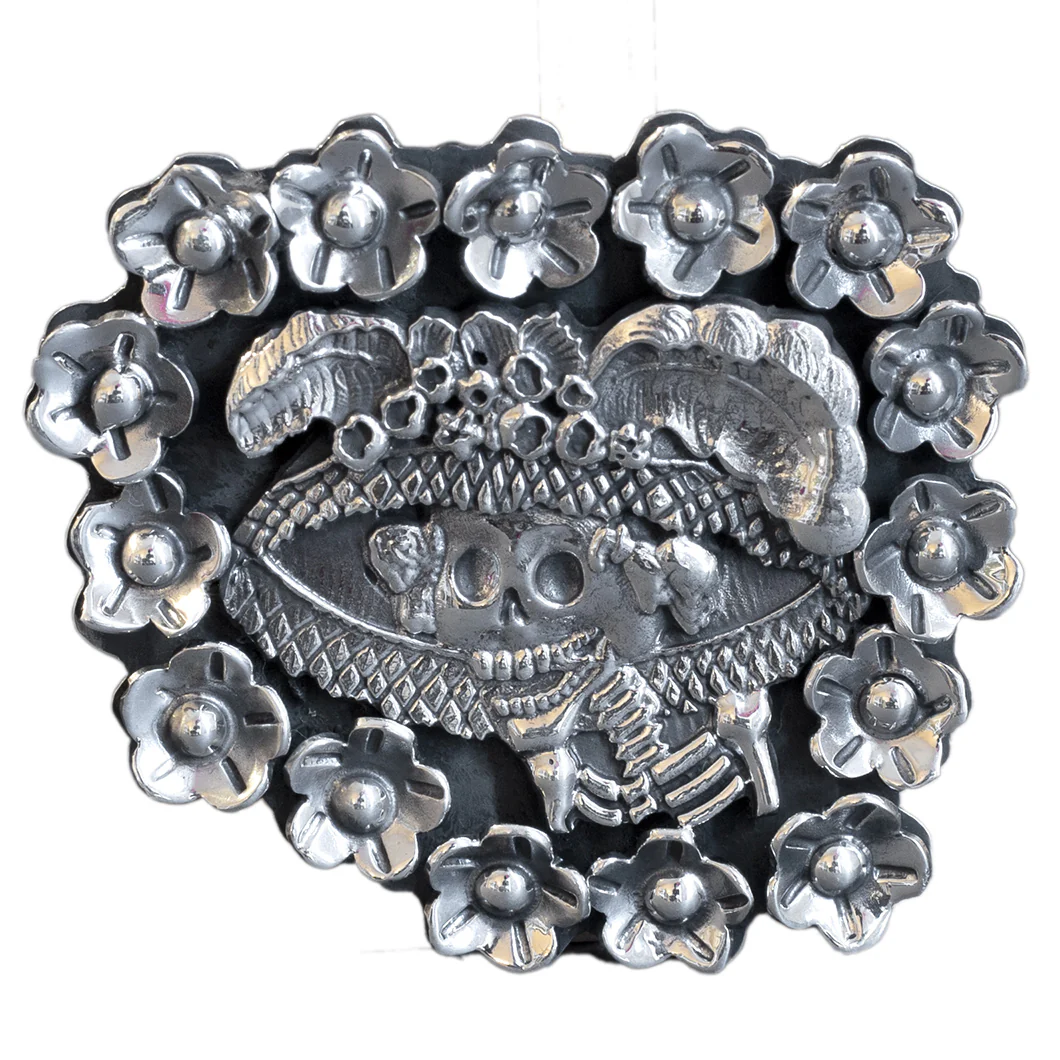 Sterling Silver Large Royal Calavera Catrina Ring - Image 4