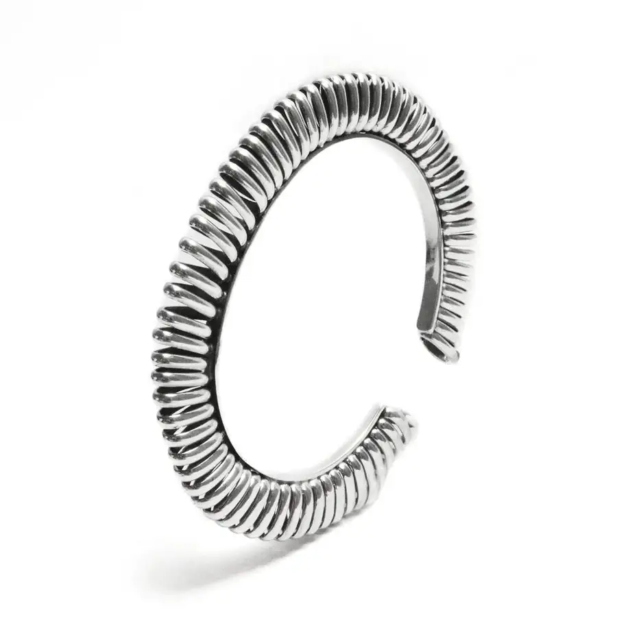 Sterling Silver Maguey Warm Cuff Bracelet- Chinicuil Collection - Image 3