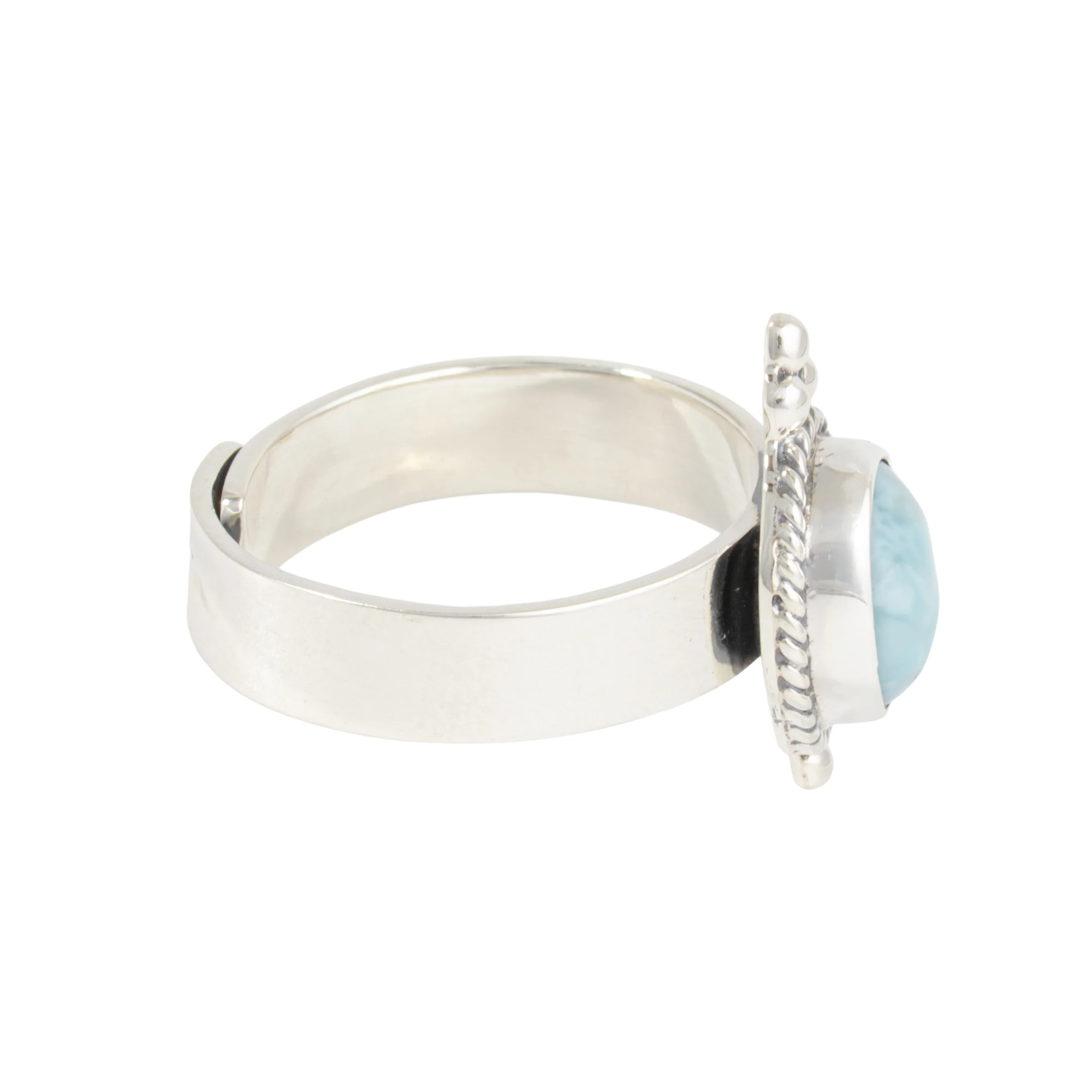 Sterling Silver Portrait of Larimar Ring - Image 4