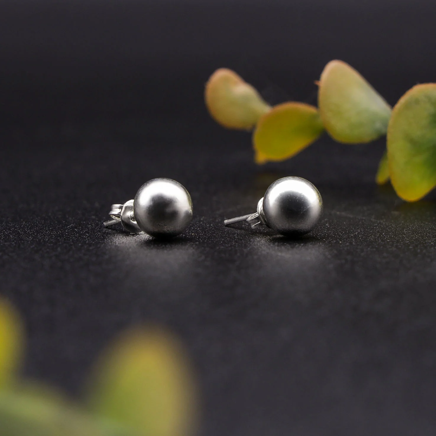 Sterling Silver Sphere Necklace and Earrings Set - Image 7