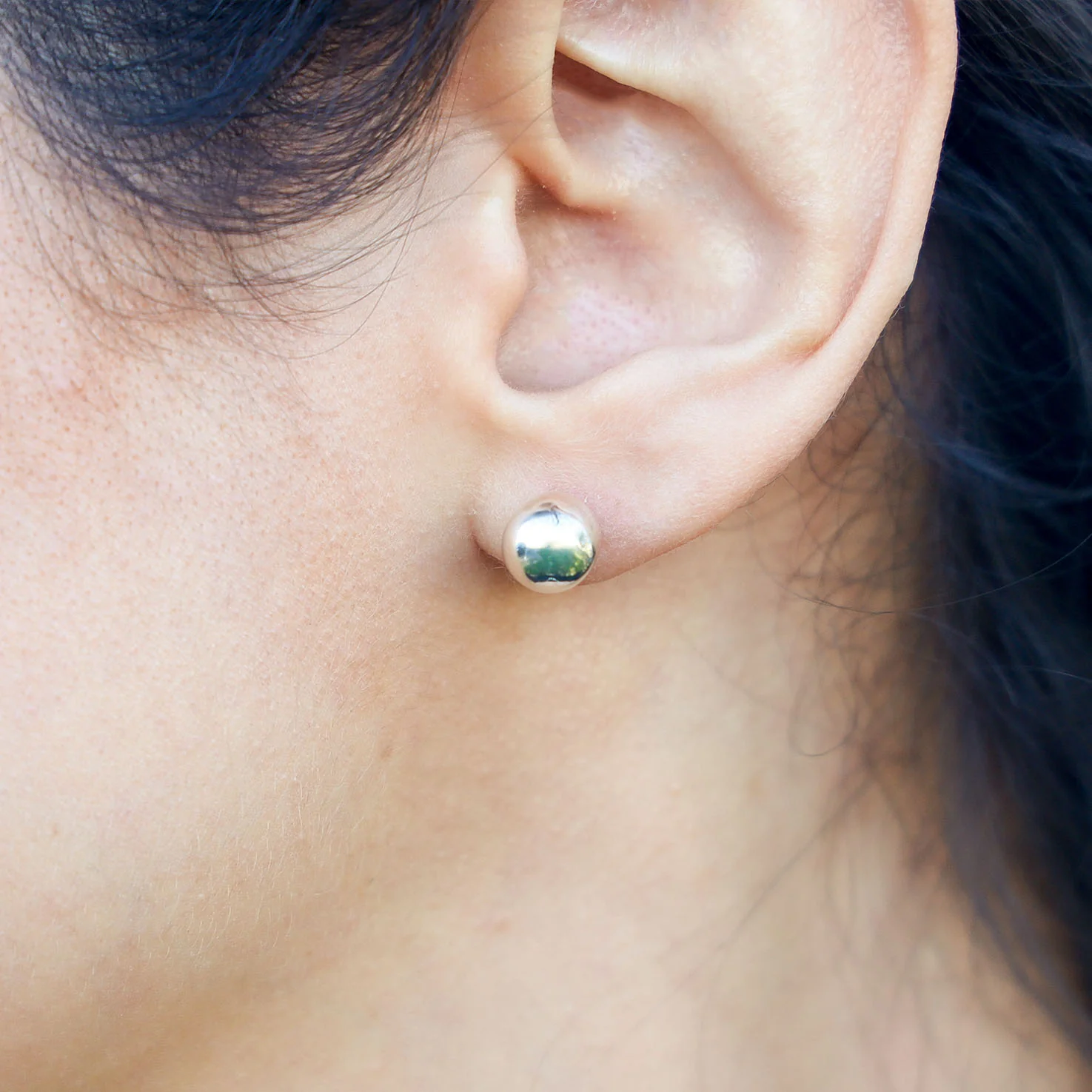 Sterling Silver Sphere Necklace and Earrings Set - Image 9