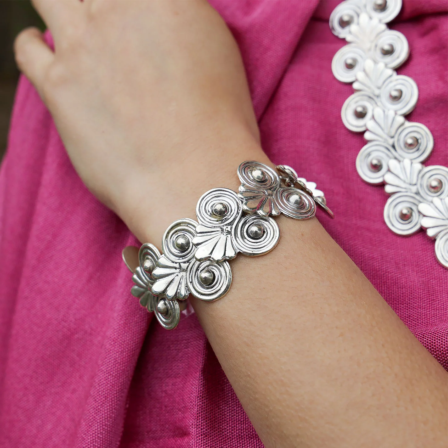 Sterling Silver Spratling Conchas Set (Necklace, Bracelet, & Earrings) - Image 7