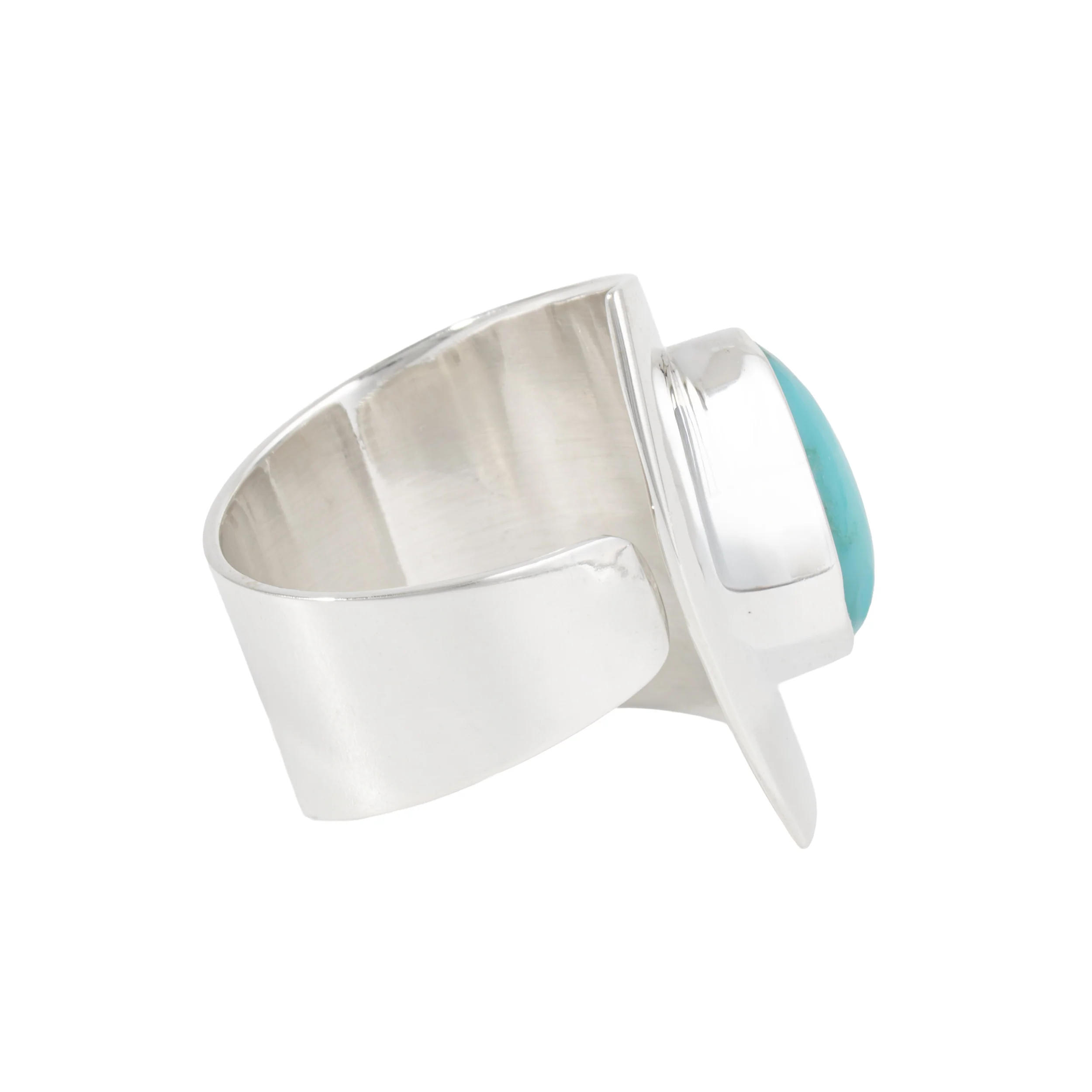 Sterling Silver Tear Drop Turquoise Ring - Image 4