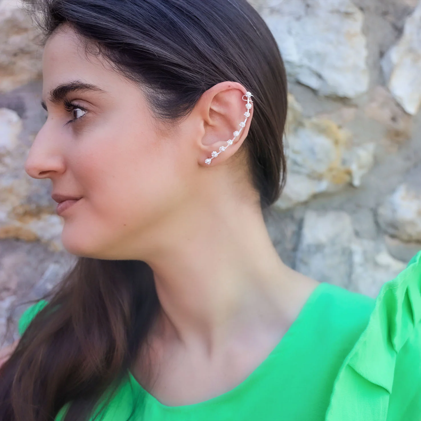 Sterling Silver Zirconia Climbing Earring - Image 4