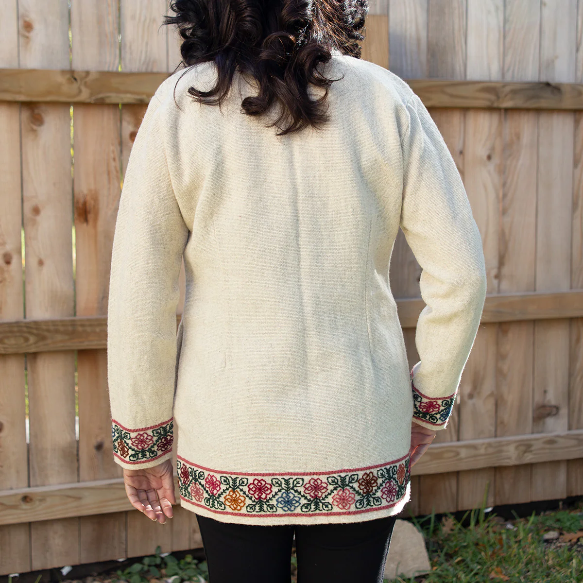 Tanamacoyan Embroidered Wool/Cotton Coat - Image 3
